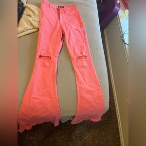 Pink womens jeans